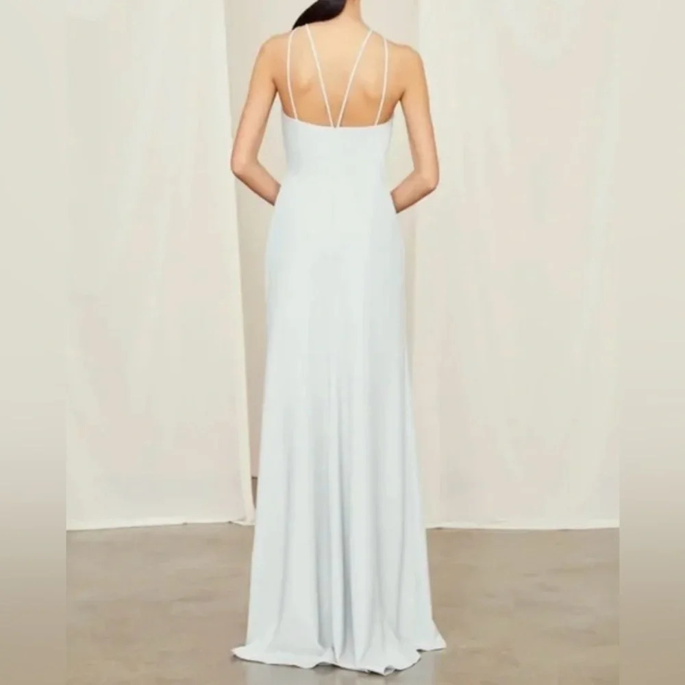 Amsale Emma Bridesmaid Prom Dress Mauve Size 12 - Picture 5 of 16